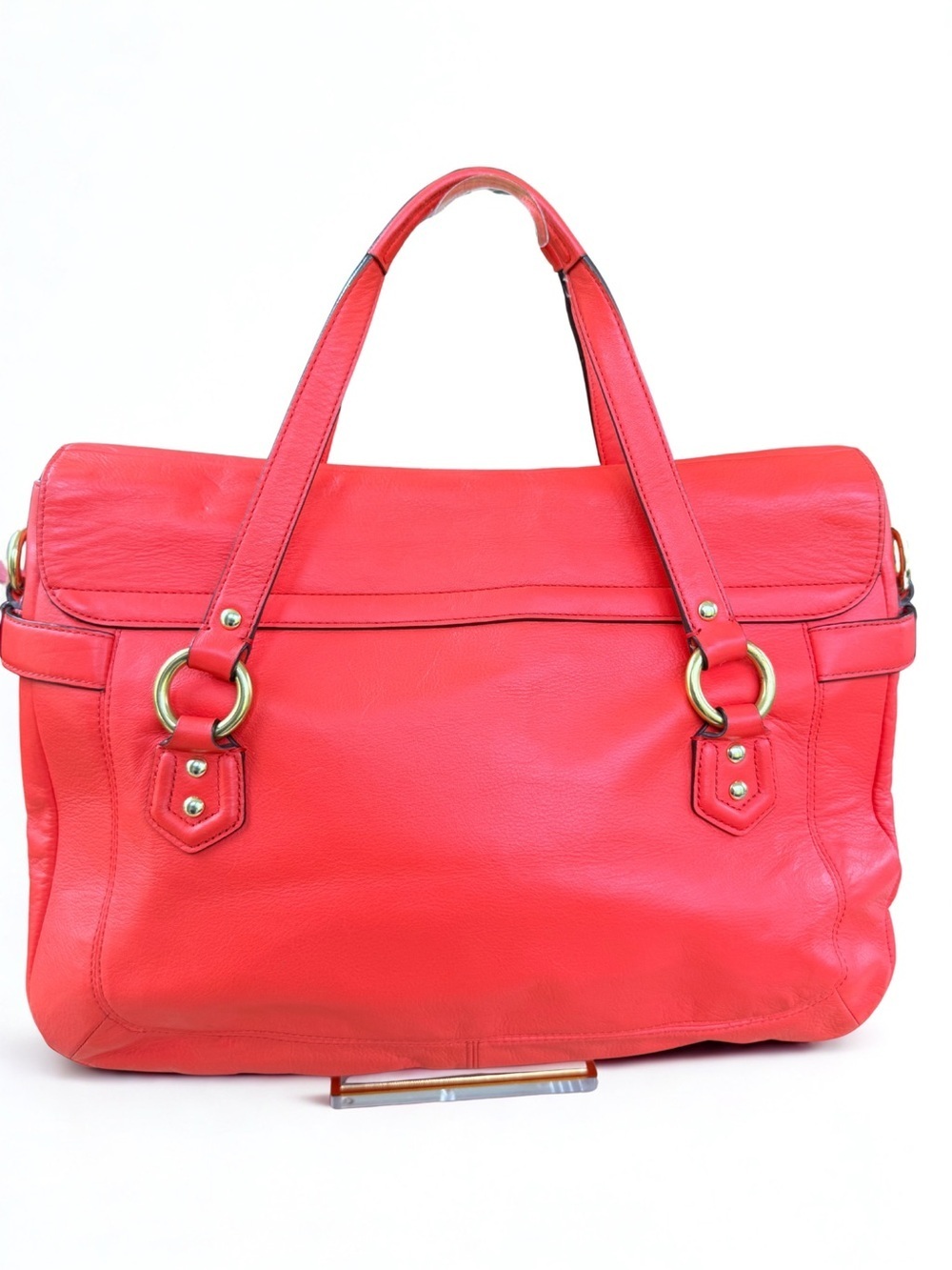 ✨ Coach Campbell Eva Flap Satchel | Smooth Leather Crossbody F26127 Coral - Picture 5 of 12